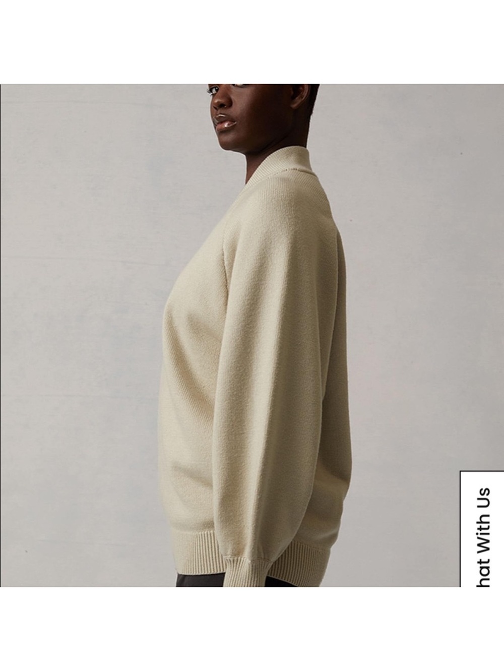 Fear of God Essentials Women’s Zip Up Knit Jacket Wheat Oversized M NWOT - Picture 3 of 12